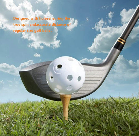 Golf Practice Balls, 12-Pack 42mm Hollow Plastic Training Balls with Airflow for Swing Training, Driving Range \u0026 Home Use