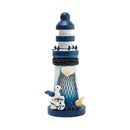 Wooden Lighthouse Decor 10cm Nautical Ornament with Seabird Marine Decoration in Mediterranean Style