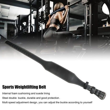 Weight Lifting Belt for Fitness Wide Support for Rowing Squats Deadlifts Black