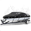 16-18ft Boat Cover Trailerable Marine Grade 600D Black