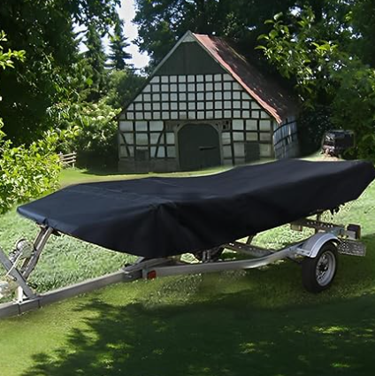 11-13FT：420cm*270cm Boat Cover Trailerable Marine Grade 210D grey