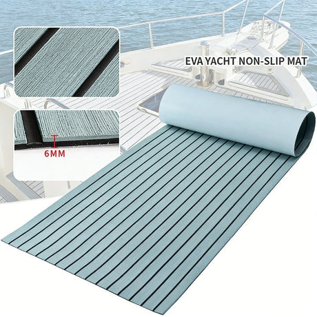 EVA Foam Boat Flooring Mat Decking Sheet 240*17.1*0.6cm Light Grey