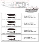 14-16ft Boat Cover Trailerable Marine Grade 600D Black