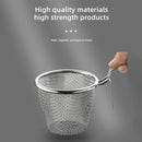 Stainless Steel Pasta Basket - Cooking Basket with Pasta Clamp - Hanging Strainer - Kitchen Utensils Suitable for Pasta, Ramen, Pho and Vegetables