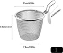 Stainless Steel Pasta Basket - Cooking Basket with Pasta Clamp - Hanging Strainer - Kitchen Utensils Suitable for Pasta, Ramen, Pho and Vegetables