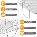 Square air fryer rack - Air fryer baking pan - Air fryer accessories - Stainless steel - 20.5 cm