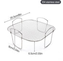 Square air fryer rack - Air fryer baking pan - Air fryer accessories - Stainless steel - 20.5 cm