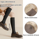 4 pairs of knee socks for women - winter socks - thermal socks for women - knitted socks - winter socks and boots - black/dark gray/coffee/oatmeal - sizes 35-40