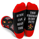 If You Can Read This This Fireman is Off Duty Socks - funny socks - Warm Thick Socks for Men and Women - funny socks - funny socks men 41 46 - funny socks women