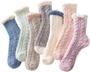 Slippers and socks - lounge socks - 7 pairs - Women's lounge socks - Soft and comfortable women's lounge socks - Comfortable, warm, thick and soft