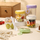 Yogurt Cup to Go - 880 mL - Muesli Cup - Oats Pots - Soup Cup - Lunch Cup - Lunch Pot - Leak-Proof - Insulated - with Spoon - Dishwasher Safe - White