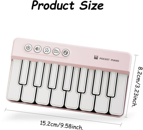 Mini Keyboard Piano - Piano for Kids - Toys for Children - Educational Toys - Portable Pocket Piano - Pink