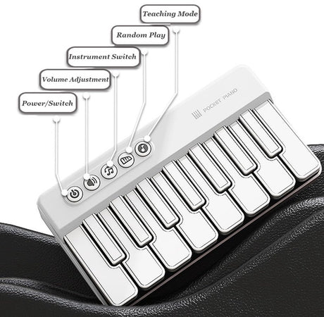 Mini Keyboard Piano - Piano for Kids - Toys for Children - Educational Toys - Portable Pocket Piano - Pink