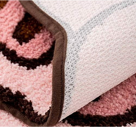 Thick and soft pink bath mat with pig motif - bath mat - bathroom showroom - non-slip bath mat - play mat - home decoration - indoor mat (sleeping pig)
