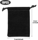 10-pack jewelry pouches - velvet - drawstring gift bags - drawstring bags - 9 cm x 7 cm