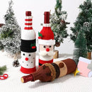 Wine Bottle Cover - Christmas Wine Bottle Cover - Hand-Knitted Cartoon Decorated Bottle Cover - Christmas Gifts for Adults - Perfect for Holiday Party Decorations (3-Piece Set)