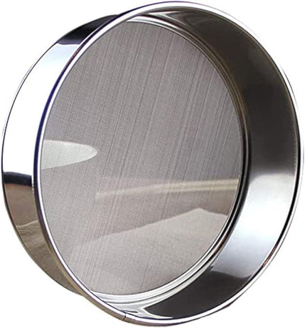 Stainless Steel Flour Sieve - Fine Sieve - Suitable for Flour, Rice, Grains - 15*4.5cm - 60 Mesh Fine Sieve - Baking Tools - Round Flour Sieve