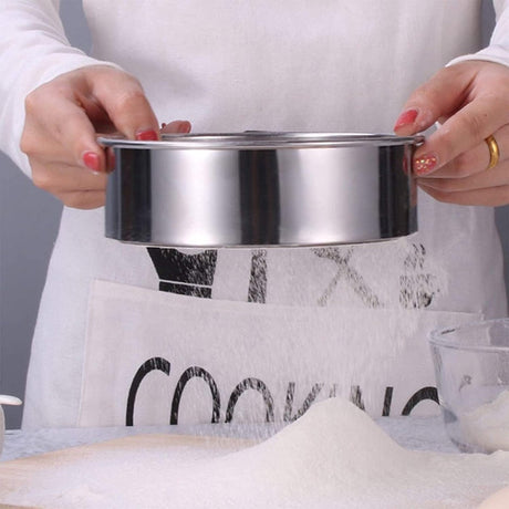 Stainless Steel Flour Sieve - Fine Sieve - Suitable for Flour, Rice, Grains - 15*4.5cm - 60 Mesh Fine Sieve - Baking Tools - Round Flour Sieve