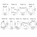Cookie Cutters Cat - 9 Piece Set - Stainless Steel Baking Cup Set - Cat Shaped Cookie Cutters and Baking Tools - Enjoy cooking with your kids.