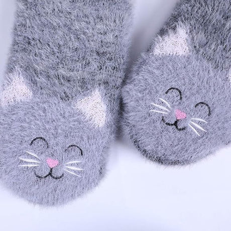 House Socks (2 pairs) - Floor Socks - Slipper Socks - Women's House Socks - Comfortable and Warm - Cute Animal Print - Christmas Gift