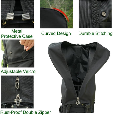 Golf Bag Cover - Waterproof Rain Cover - Golf Bag Rain Cover - Fits Almost All Travel Bags Golf Bag - Carrying Cart for Men and Women Golfers (Color: Canvas Black)