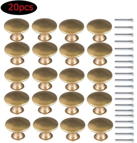 Cabinet Door Handles - Brass Door Handles - Antique Brass Handles - Cabinet Handles - 20 Items