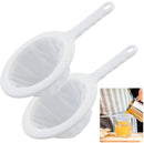 2-Piece Food Strainer - Mesh Sieve - Sieve Filter - Reusable Strainer - for Oil, Coffee, Tea, Juice, Wine (200 Mesh) - White