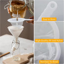2-Piece Food Strainer - Mesh Sieve - Sieve Filter - Reusable Strainer - for Oil, Coffee, Tea, Juice, Wine (200 Mesh) - White