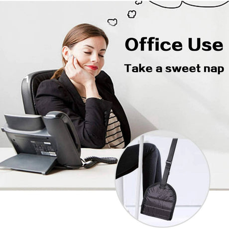 Airplane Footrest - Flying Leg Hammock - Prevents Back, Leg, Knee, and Hip Pain and Stiffness - Portable Travel Accessory with Adjustable Height - Suitable for Airplanes, Trains, and the Office