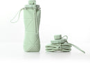 Water Bottle - Collapsible Water Bottle - Silicone Water Bottle - 600ml - Heat Resistant, Drop Resistant - Essential for Outdoor Travel (Green)