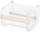 Transparent, visible packaging tape dispenser - holder for cutting tape - organizer, holder for desk and office tape - holder for self-adhesive roll tape dispenser - storage tape, cutting tape - adhesives and fasteners