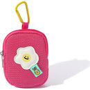 Storage Bag - Cute Mesh - Flowers - Keychain Wallet - Headphone Bag - Pendant Storage Bag - Multifunctional - Red