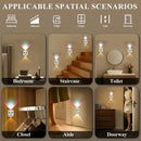 Night Light - Mood Lamp - LED Lighting - Night Lamp - LED Cabinet Light and Stair Light with Sensor - Two-tone - USB Rechargeable Night Light - Magnetic Mounting - For Children's Room, Bedroom, Hallway or Corridor, etc. (Black)