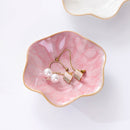 Ceramic Jewelry Bowl - Room Decor, Key Holder, Ring Holder, Jewelry Tray, Jewelry Tray, Drip Tray, Bedside Table Decoration (Pink)