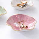 Ceramic Jewelry Bowl - Room Decor, Key Holder, Ring Holder, Jewelry Tray, Jewelry Tray, Drip Tray, Bedside Table Decoration (Pink)