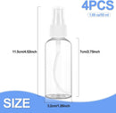 Spray Bottles (4-pack) - Refillable Plastic Spray Bottles - 50ml Spray Bottles - Empty Aerosol Cans - For Essential Oils, Cleaning, Perfume