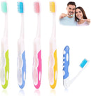 4-pack toothbrushes - Travel toothbrushes - Foldable toothbrushes - Foldable travel toothbrushes - Portable soft toothbrushes - Easy to carry