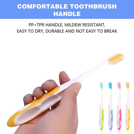 4-pack toothbrushes - Travel toothbrushes - Foldable toothbrushes - Foldable travel toothbrushes - Portable soft toothbrushes - Easy to carry