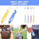 4-pack toothbrushes - Travel toothbrushes - Foldable toothbrushes - Foldable travel toothbrushes - Portable soft toothbrushes - Easy to carry