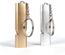 Whistles - Emergency Survival Whistles - Set of 2 - Extra Loud Aluminum Whistles for Outdoor Use - Slim Double-Barrel Rescue Whistles - Suitable for Swim Training, Camping, Hiking, Hunting, Boating and Other Activities (Gold + Silver)