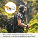 Whistles - Emergency Survival Whistles - Set of 2 - Extra Loud Aluminum Whistles for Outdoor Use - Slim Double-Barrel Rescue Whistles - Suitable for Swim Training, Camping, Hiking, Hunting, Boating and Other Activities (Gold + Silver)