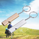 Whistles - Emergency Survival Whistles - Set of 2 - Extra Loud Aluminum Whistles for Outdoor Use - Slim Double-Barrel Rescue Whistles - Suitable for Swim Training, Camping, Hiking, Hunting, Boating and Other Activities (Gold + Silver)