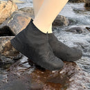 Overshoes - 1 Pair - Waterproof Silicone Overshoes - Reusable, Non-slip, Suitable for Outdoor Activities (Black - Size M)