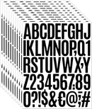 letter stickers - 10-sheet vinyl letter stickers - 2-inch self-adhesive alphabet and number stickers - waterproof - suitable for mailboxes, windows, doors, cars, boats, house numbers (black)