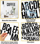 letter stickers - 10-sheet vinyl letter stickers - 2-inch self-adhesive alphabet and number stickers - waterproof - suitable for mailboxes, windows, doors, cars, boats, house numbers (black)