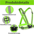Two-piece reflective vest with 2 reflective armbands - High visibility reflective vest - Reflective safety vest - Adjustable lightweight elastic straps - Suitable for running, cycling and walking