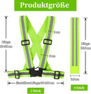 Two-piece reflective vest with 2 reflective armbands - High visibility reflective vest - Reflective safety vest - Adjustable lightweight elastic straps - Suitable for running, cycling and walking