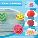 30 Children's Spinning Tops - Creative Mini Wooden Spinning Tops - Perfect as a birthday or Christmas gift for children aged 3 to 7 (random colors)
