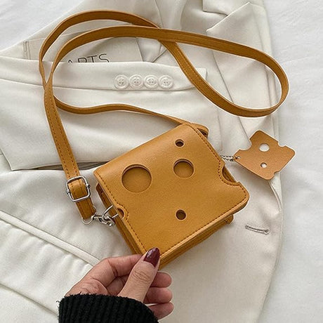 Storage Bag - Shoulder Bag - Mini Shoulder Bag - Cheese-shaped - Women's Fashion Bag (Square)