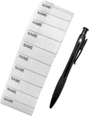 200 pcs iron-on name labels with pen - washable labels - woven labels for clothing, school uniforms, bags, towels, hats, gloves, scarves